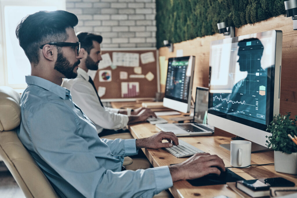 a diverse team of technical support specialists works a late shi